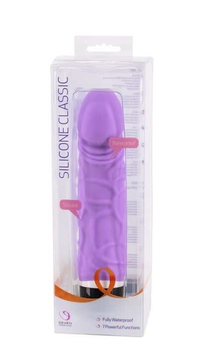 Seven Creations Premium Range - Classic Wide Silicone Vibe Vibrator Purple