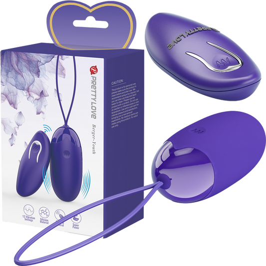 Pretty Love Berger Youth Egg Vibrator with Remote Control Purple