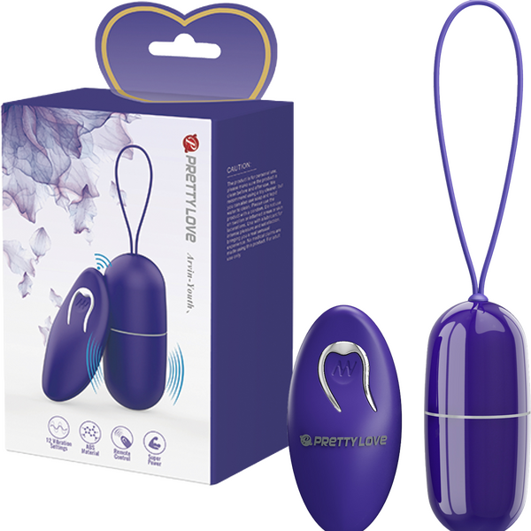 Pretty Love Arvin Youth Egg Vibrator with Remote Control Purple