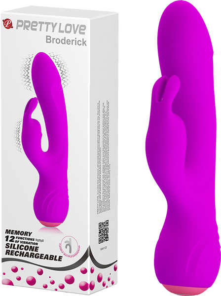 Pretty Love Rechargeable Broderick Rabbit Vibrator Purple