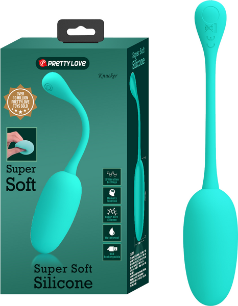 Pretty Love Super Soft Silicone Knucker Egg Vibrator Seafoam