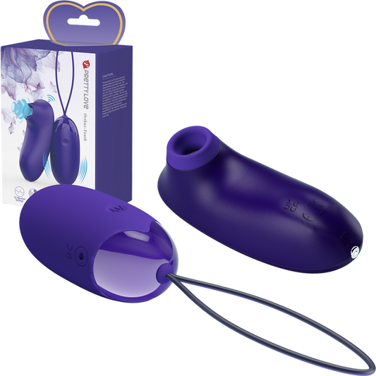 Pretty Love Rechargeable Orthus Youth Egg Vibrator and Tapping Stimulator Purple