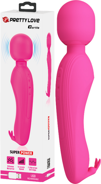 Pretty Love Rechargeable Curtis Massage Wand Vibrator Pink