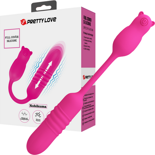 Pretty Love Rechargeable Nobikuma Thrusting Bullet Vibrator Pink