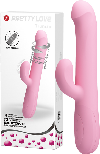 Pretty Love Rechargeable Truman Rabbit Vibrator Pink