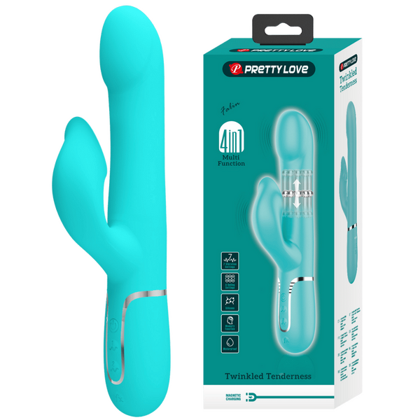 Pretty Love Falin - 4in1 Multi-function Rabbit Vibrator Seafoam