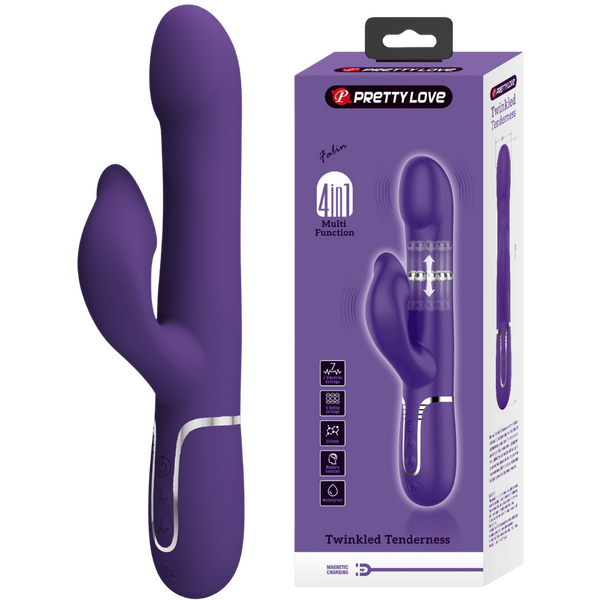 Pretty Love Falin - 4in1 Multi-function Rabbit Vibrator Dark Purple