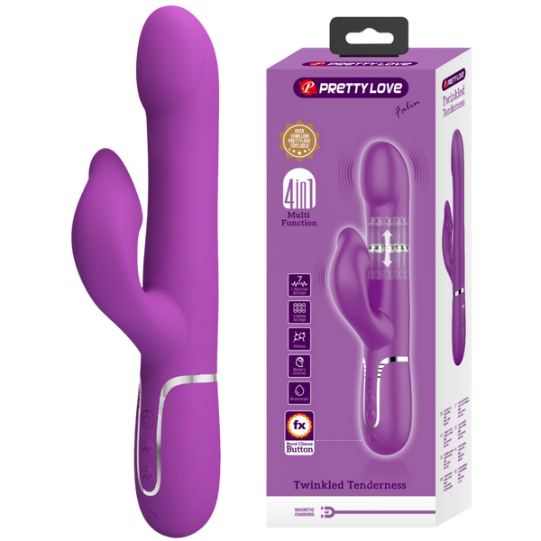 Pretty Love Falin - 4in1 Multi-function Rabbit Vibrator Purple