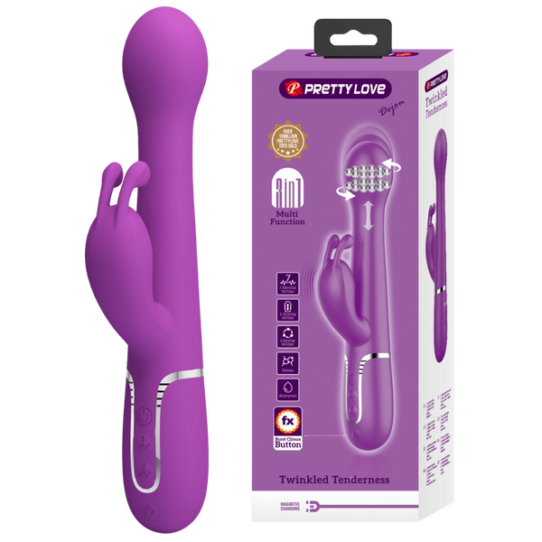 Pretty Love Dejon - 3in1 Multi-function Rabbit Vibrator Purple