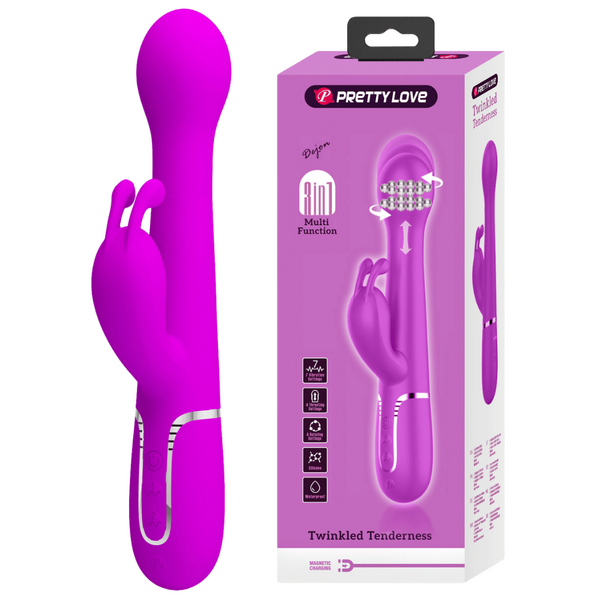 Pretty Love Dejon - 3in1 Multi-function Rabbit Vibrator Pink