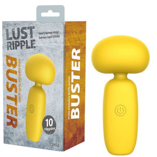 CHISA Lust Ripple Buster Body Wand Vibrator Massager Yellow