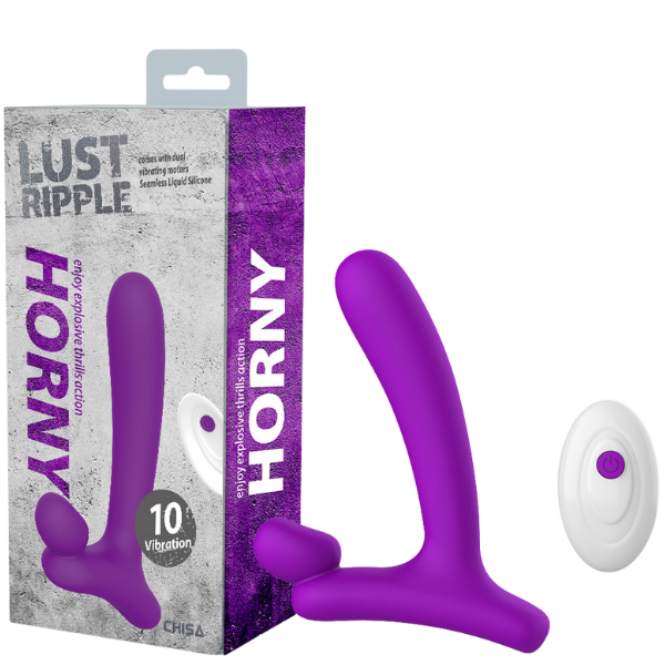 CHISA Lust Ripple Horny Vibrator with Remote Control Purple