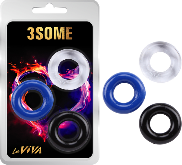 La Viva 3some Cock Ring Set  - 3 Piece Set