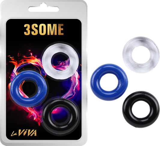 La Viva 3some Cock Ring Set  - 3 Piece Set