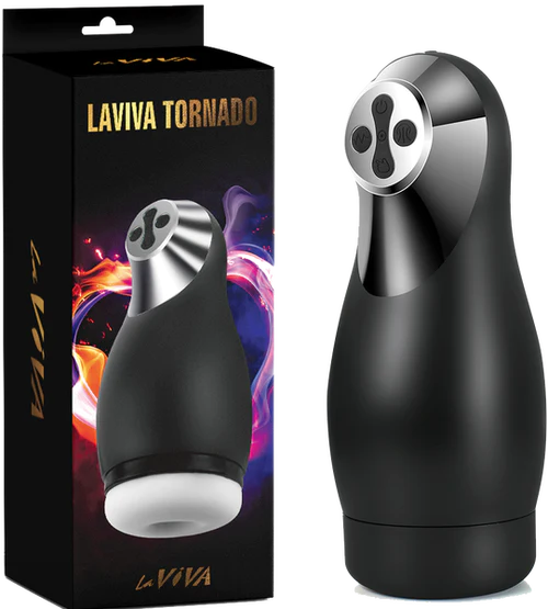 La Viva Tornado Vibrating and Suction Masturbator Black