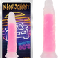 La Viva Neon Johnny Dildo Dong w Suction Cup Glow Pink