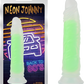 La Viva Neon Johnny Dildo Dong w Suction Cup Glow Green