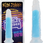 La Viva Neon Johnny Dildo Dong w Suction Cup Glow Blue