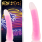 La Viva Neon Stevie Dildo Dong w Suction Cup Glow Pink