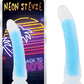 La Viva Neon Stevie Dildo Dong w Suction Cup Glow Blue