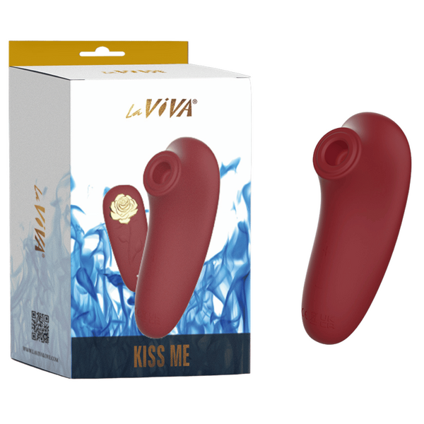 La Viva Kiss Me Suction Personal Massager Ruby Red