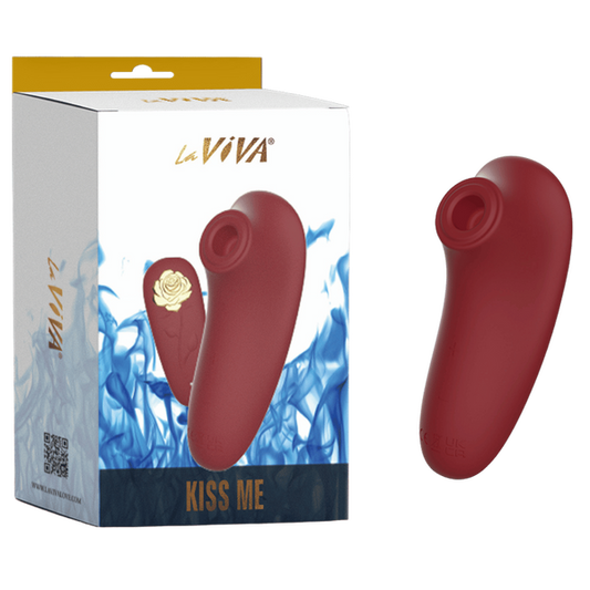 La Viva Kiss Me Suction Personal Massager Ruby Red