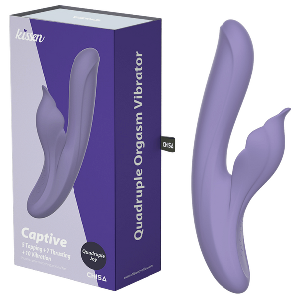 CHISA Kissen Captive Thrusting Tapping Quadruple Vibrator Purple