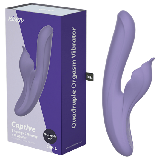 CHISA Kissen Captive Thrusting Tapping Quadruple Vibrator Purple