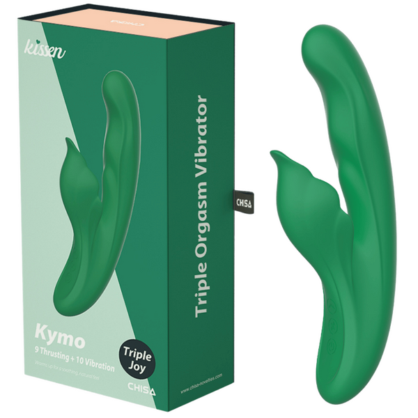 CHISA Kissen Kymo Thrusting Heating Triple Vibrator Green