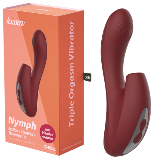 CHISA Kissen Nymph Suction Thumping Tip Vibrator Merlot