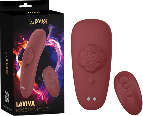 La Viva Rose Panty Vibe Vibrator Rose Red w Remote Control