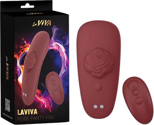 La Viva Rose Panty Vibe Vibrator Rose Red w Remote Control