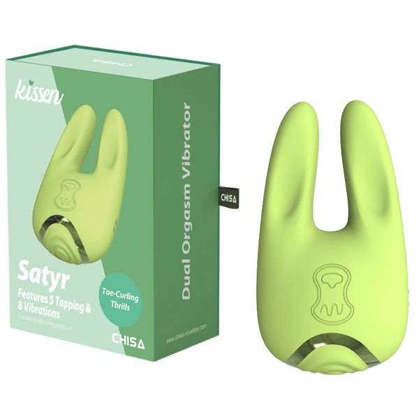 CHISA Kissen Satyr Tapping Vibrator Lime