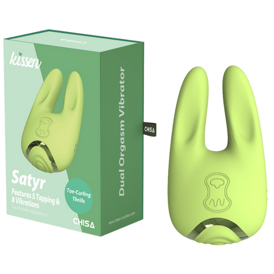 CHISA Kissen Satyr Tapping Vibrator Lime