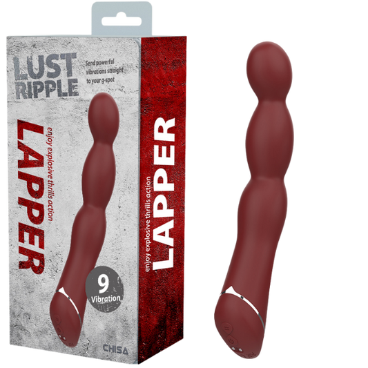 CHISA Lust Ripple Lapper G-Spot Vibrator Burgundy