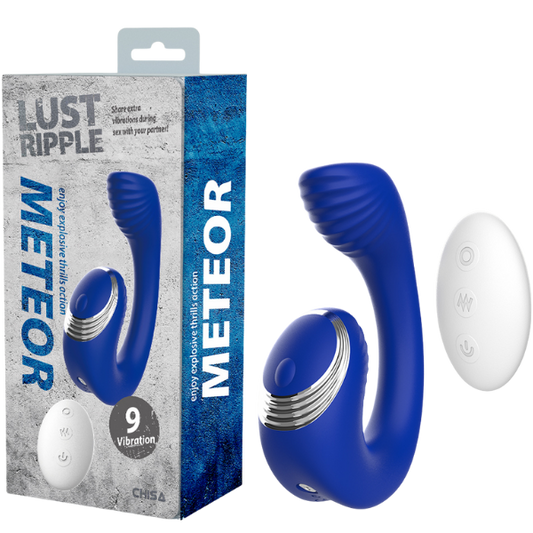 CHISA Lust Ripple Meteor Vibrator with Remote Control Blue