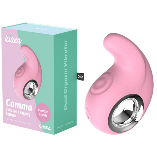 CHISA Kissen Comma Tapping Vibrator Pink