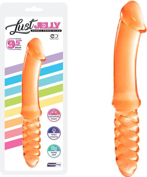 Excellent Power Just Jelly 9.5" (24cm) Double Ended Dildo Orange