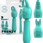 Excellent Power Tip Frenzy Vibrating Wand with 3 Interchangeable Trips Green