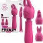 Excellent Power Tip Frenzy Vibrating Wand with 3 Interchangeable Trips Pink