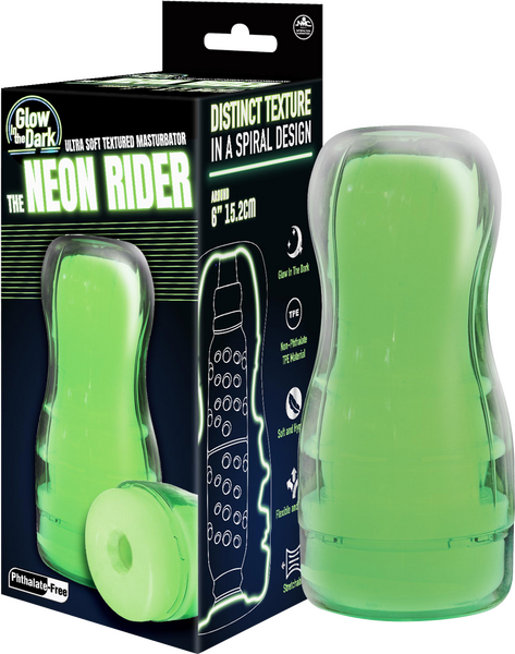 Excellent Power The Neon Rider Masturbator 6" Glow In The Dark