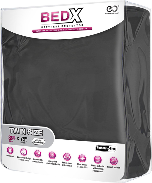 Bed X Mattress Protector - Waterproof Fitted Sheet 99cm x 190cm (Twin Size)