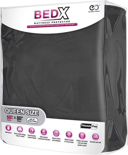 Bed X Mattress Protector - Waterproof Fitted Sheet 152cm x 203cm (Queen Size)