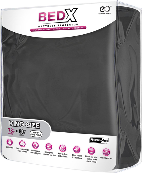 Bed X Mattress Protector - Waterproof Fitted Sheet 198cm x 203cm (King Size)