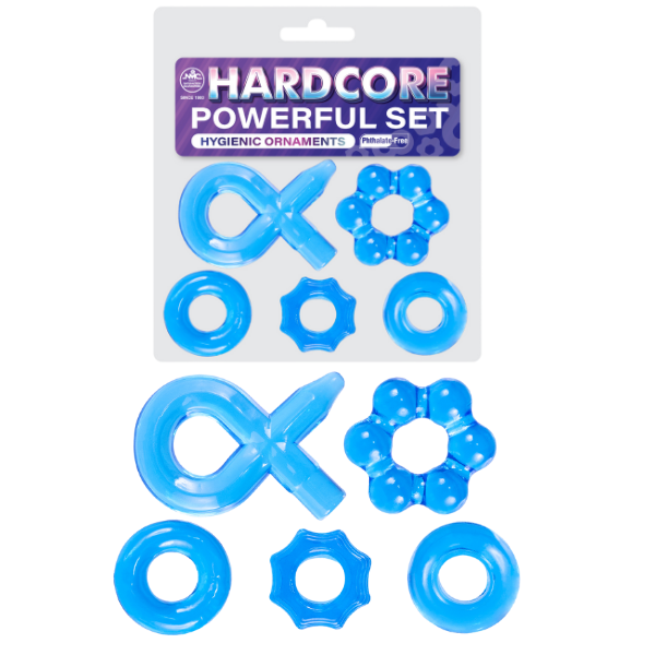 Excellent Power | Hardcore Powerful Cockring Set Blue