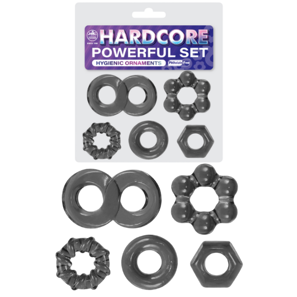 Excellent Power | Hardcore Powerful Cockring Set Black