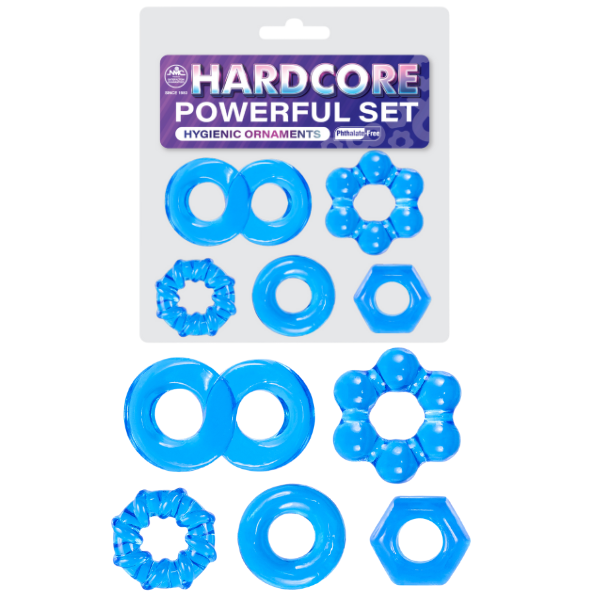 Excellent Power | Hardcore Powerful Cockring Set Blue