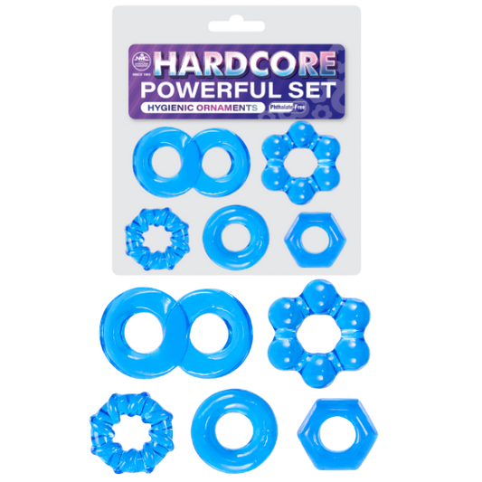 Excellent Power | Hardcore Powerful Cockring Set Blue