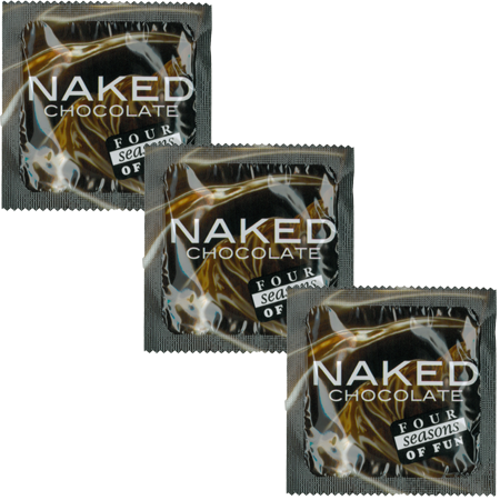 Four Seasons Naked Chocolate Condoms Bulk 144