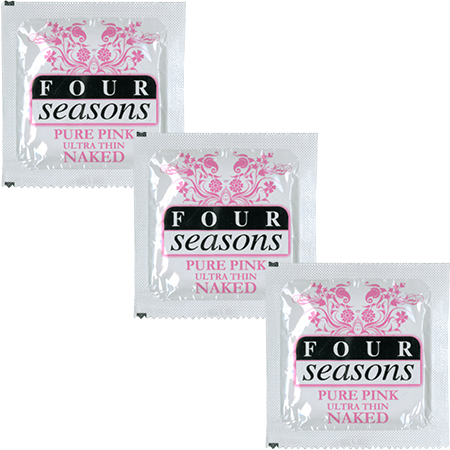 Four Seasons Naked Pure Pink Condoms Bulk 144